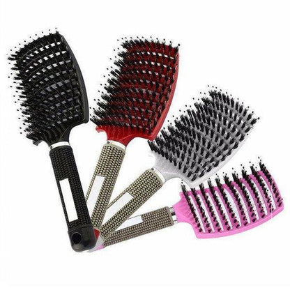 Women Detangling Nylon Bristle Brush Detangle Hairbrush Hair Scalp Massage Comb - MY STORE LIVING