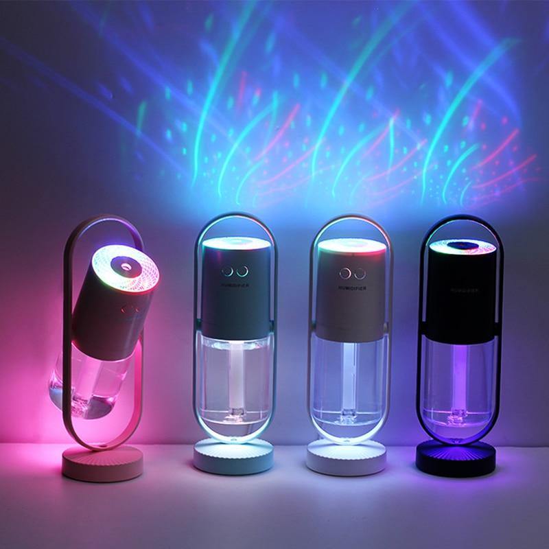 Mini Atomizing Night Light USB Projection Bedroom Humidifier Colorful Lamp - MY STORE LIVING