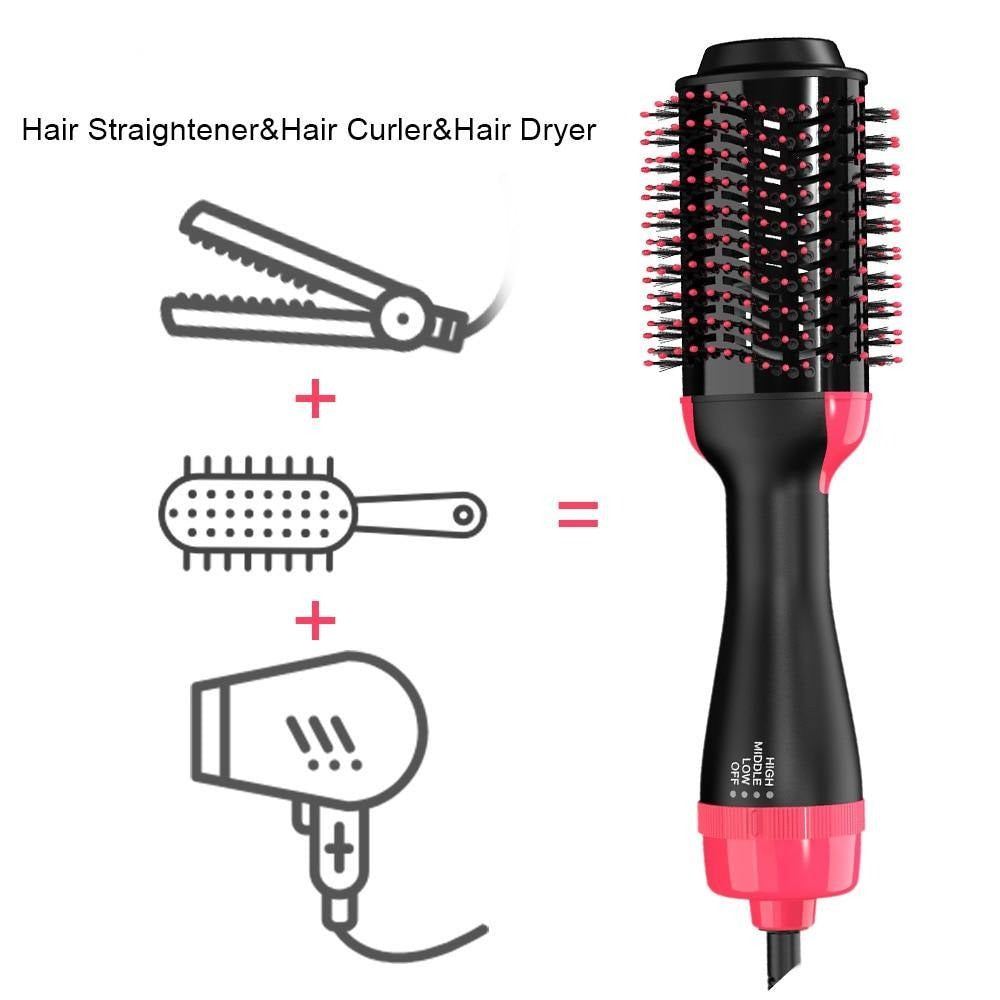 Professional One Step Hair Dryer Brush Multifunctional Hair Styling Tools Hair Straighter And Curler Blowout Dryer - MY STORE LIVING