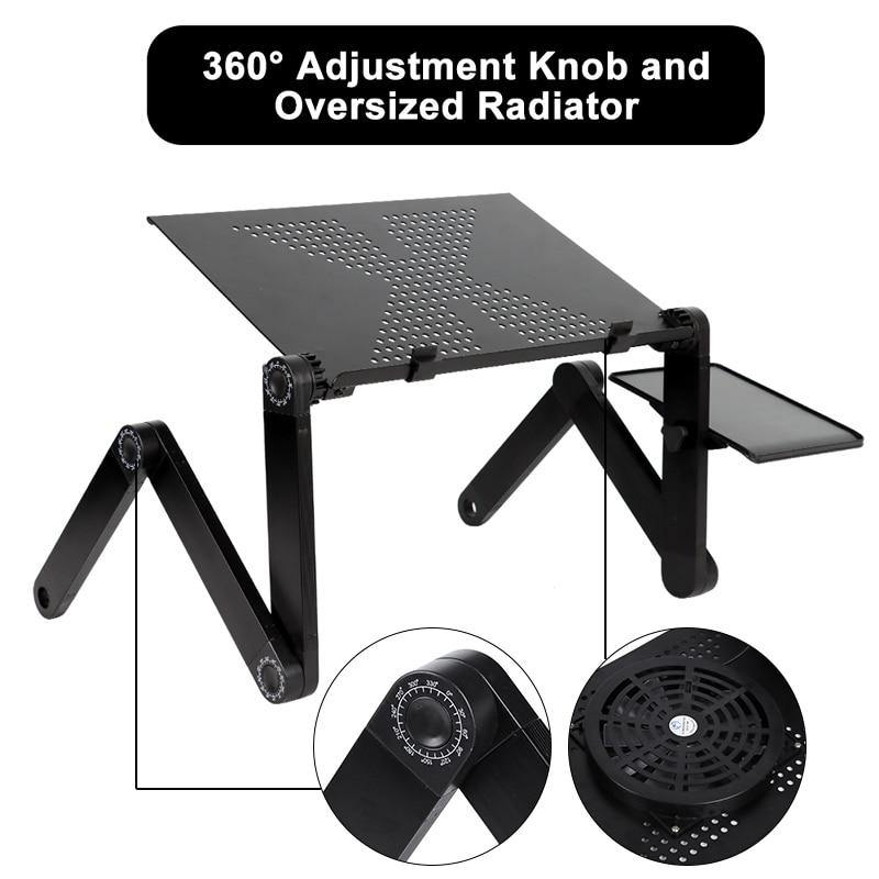 Adjustable Laptop Desk Stand Portable Aluminum Ergonomic Lapdesk - MY STORE LIVING