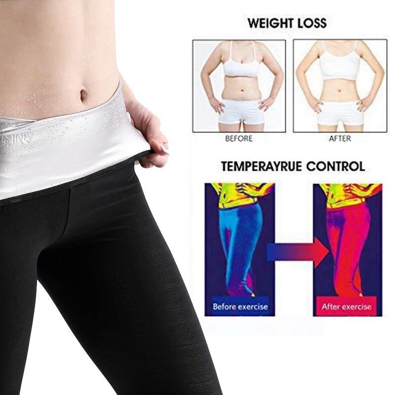 Newest Women Silver Coating Hot Sweat Body Shaper Waist Trainer Slimming Pants - MY STORE LIVING