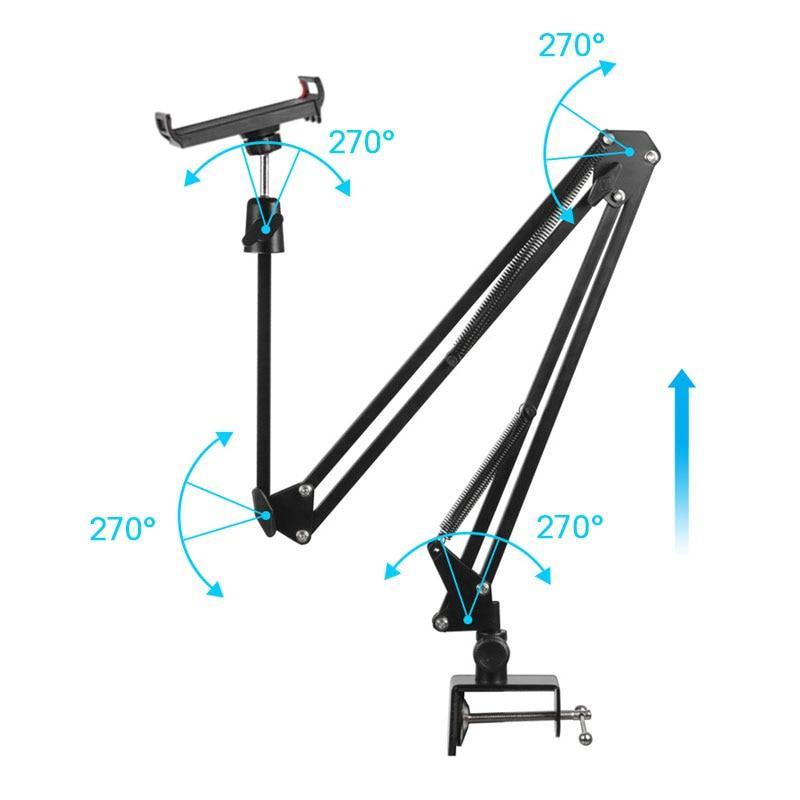 360 Adjustable Bed Tablet Stand For 3.5 to 10.6 Inch - MY STORE LIVING