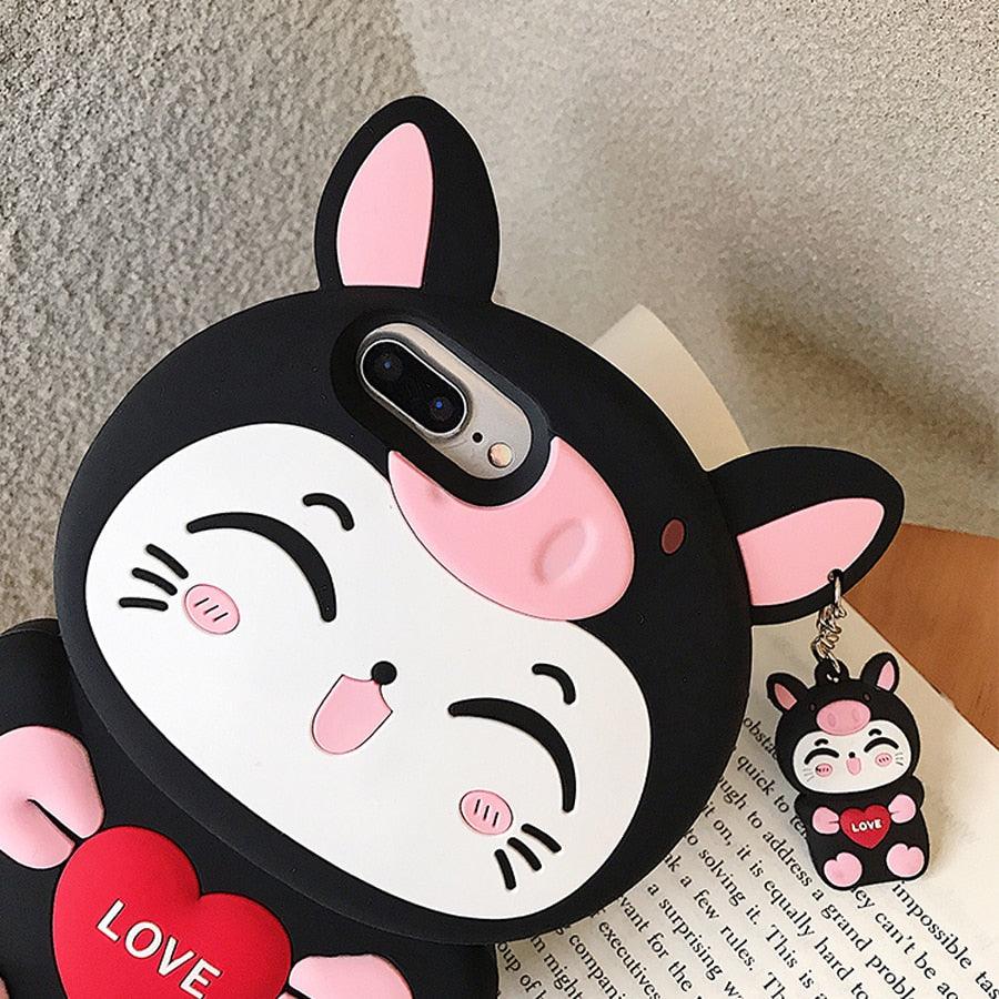 3D Luck Sweet Cat Soft Silicone Shell Case Cover Skin - MyStoreLiving