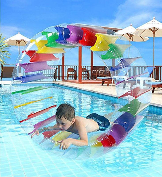 Inflatable Water Wheel Roller Float Multifunctional Water Wheel Toy for Children - MY STORE LIVING