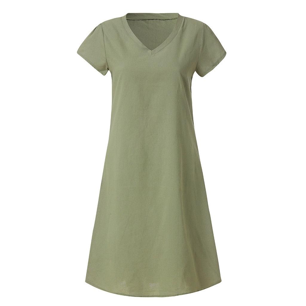 Spring Short Sleeve Dress - MyStoreLiving