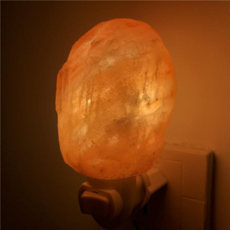 Himalayan Salt Lamp Natural Crystal Hand Carved Night Light Home Decor Air Purifying with Plug Release negative ions Warm white - MyStoreLiving