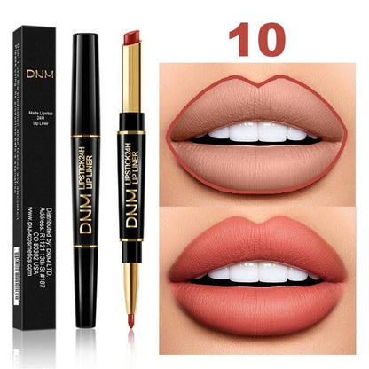 Matte Lipstick Wateproof Double Ended Long Lasting Lipstick Cosmetics Lips liner Pencil - MY STORE LIVING