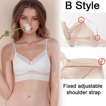 Sexy Backless Bra Lace Deep U Low Back Bralette Thin Cup Brassiere Halter Soft Seamless Elastic Underwear Tank Tops Encaje Mujer - MY STORE LIVING