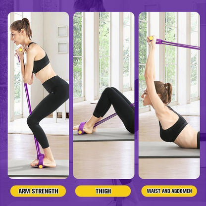 Sit Up Pull Rope, Elastic Sit Up Pull Rope Abdominal Exerciser Home Sport Equipment - MY STORE LIVING