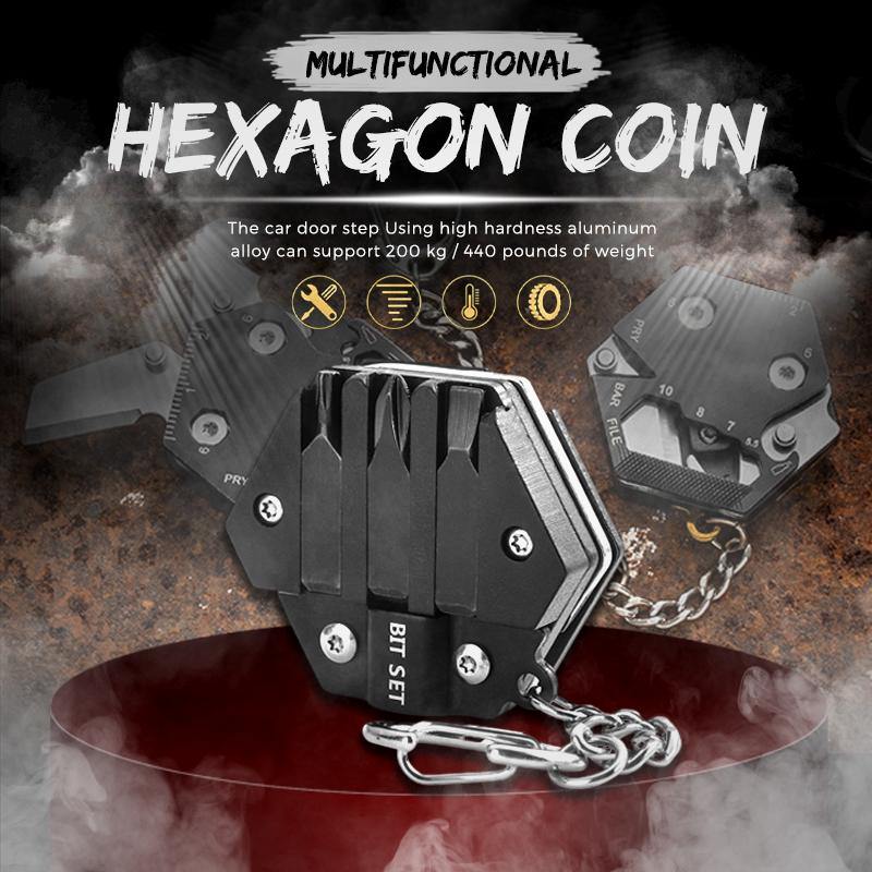 Multitool Hexagonal Kit - Mini Pocket Survival Tool Set Keychain - MY STORE LIVING