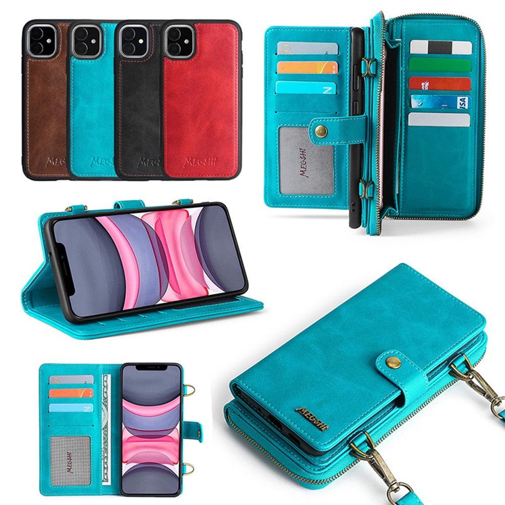 Detachable wallet Leather Phone Case for iPhone - MyStoreLiving
