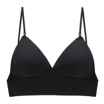 Sexy Backless Bra Lace Deep U Low Back Bralette Thin Cup Brassiere Halter Soft Seamless Elastic Underwear Tank Tops Encaje Mujer - MY STORE LIVING