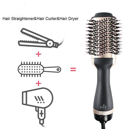 Professional One Step Hair Dryer Brush Multifunctional Hair Styling Tools Hair Straighter And Curler Blowout Dryer - MY STORE LIVING