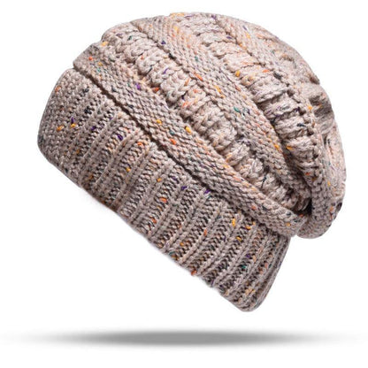 Horsetail hat Winter warm Branded Female cap hat For Women's foldable Knitted - MY STORE LIVING