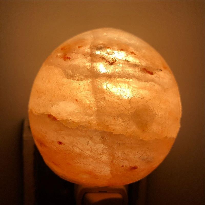 Himalayan Salt Lamp Natural Crystal Hand Carved Night Light Home Decor Air Purifying with Plug Release negative ions Warm white - MyStoreLiving