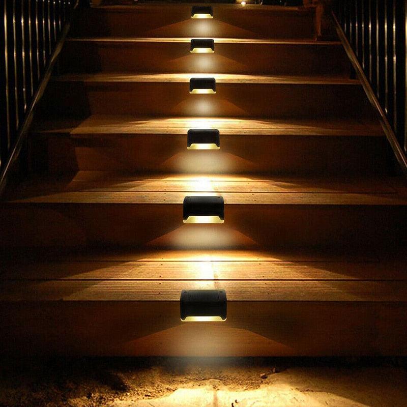 1/4/10/20pcs LED Solar Stair Light Waterproof Outdoor Garden Passage Courtyard Terrace Guardrail Step Light Landscape Light - MyStoreLiving