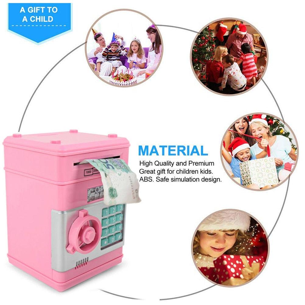 Electronic Password Money Box Lock Money Bank Automatic Coins Cash Saving Money Boxes Counter Mini Safe Coin Box For Child Gifts - MyStoreLiving