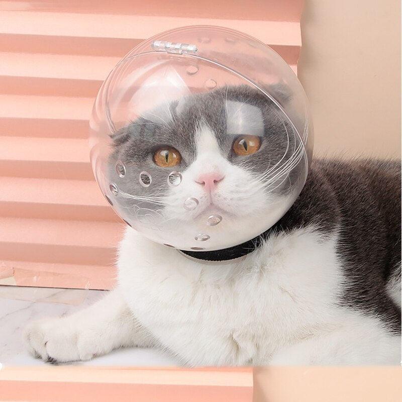 Grooming Mask Cat Muzzle- Anti-Bite Breathable- Mask Anti-Licking Protect- Space Hood Mask Cover Muzzle -Cat Bath - MyStoreLiving