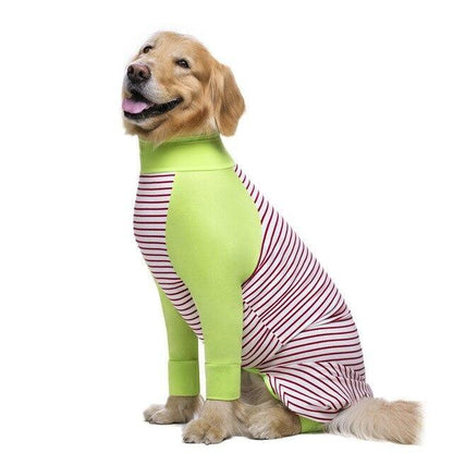 Striped Large dog Clothes Pajamas - MyStoreLiving