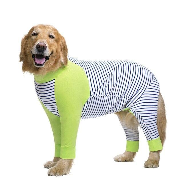 Striped Large dog Clothes Pajamas - MyStoreLiving