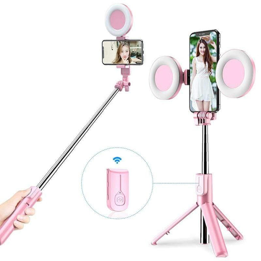 Selfie Stick- Led Ring Light Foldable Tripod Monopod - MY STORE LIVING