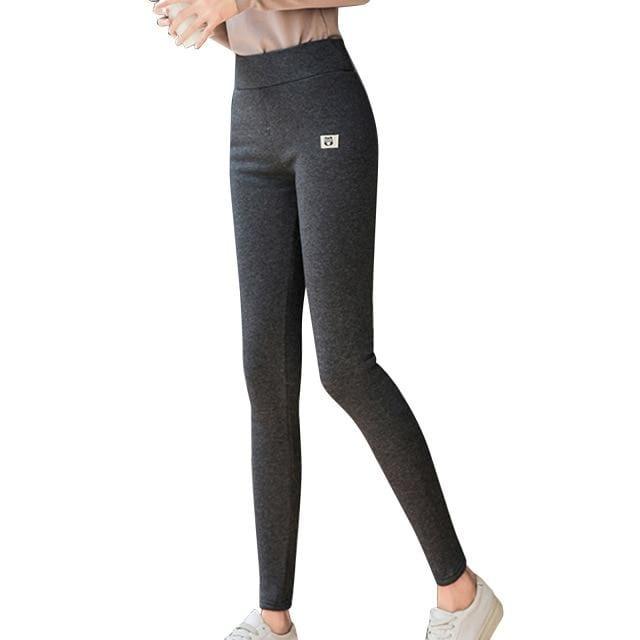 Comfortable High Stretch Slim Pencil Pant Hold Cozy Wool Leggings - MY STORE LIVING