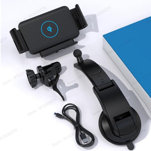 For Samsung Z Fold 2 3 Fold S21 Ultra S20 Note 20 10 HUAWEI Mate XS iPhone 12 Pro Max Fast Wireless Car Charger Stand Air outlet - MyStoreLiving