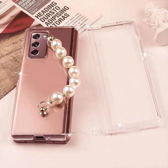 Bling Crystal Pearl Diamond Bracelet Hand Chain Case Cover - MyStoreLiving