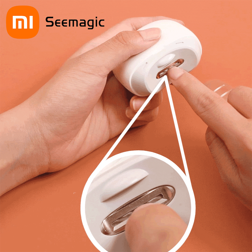 xiaomi seemagic Electric Automatic Nail Clippers with light Trimmer Nail Cutter Manicure For Baby Adult Care Scissors Body Tools - MyStoreLiving